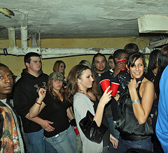 College students at a party