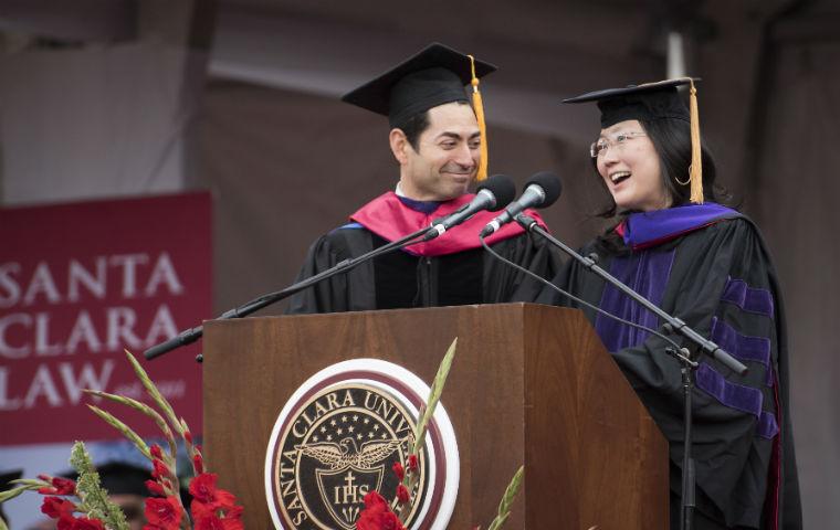 Justice Mariano Florentino Cuellar and Judge Lucy Koh image link to story