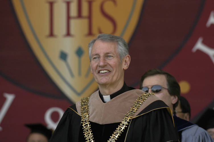 Paul Locatelli speaking at commencement